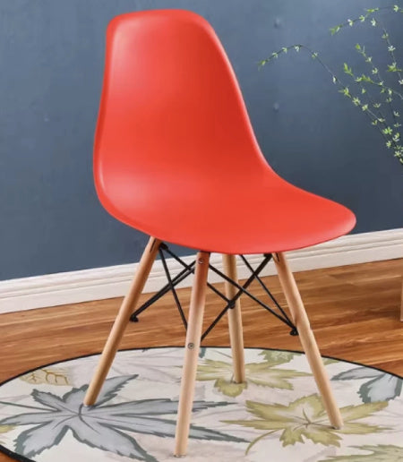 Modern Dining Room Chair - Wooden & Plastic Design